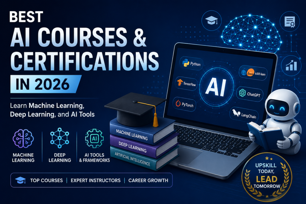 Best AI Courses & Certifications in 2026: Learn Machine Learning, Deep Learning, and AI Tools Best AI Courses & Certifications in 2026: Learn Machine Learning, Deep Learning, and AI Tools