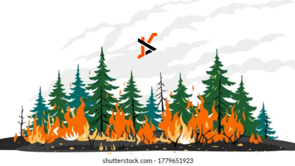 forest fire drawing