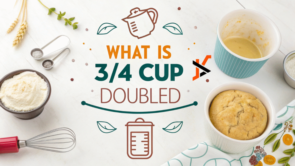 "3/4 cup doubled"