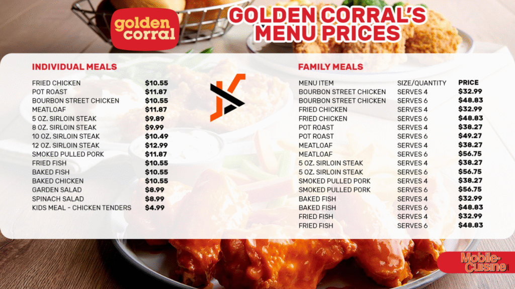 golden corral buffet prices