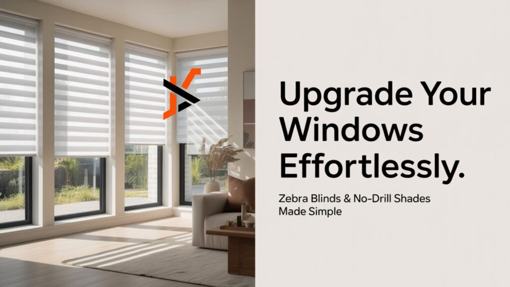 Upgrade Your Windows Effortlessly with Zebra Blinds and No-Drill Shades