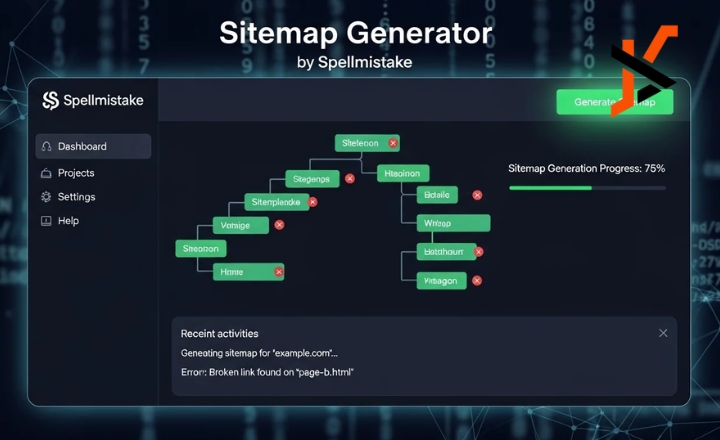 sitemap generator spellmistake