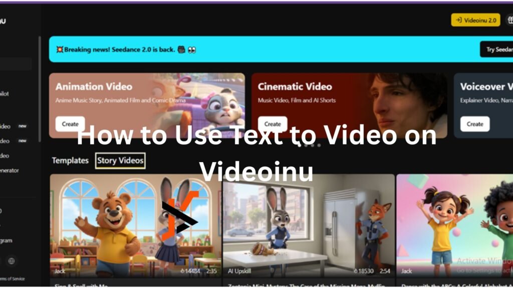 How to Use Text to Video on Videoinu