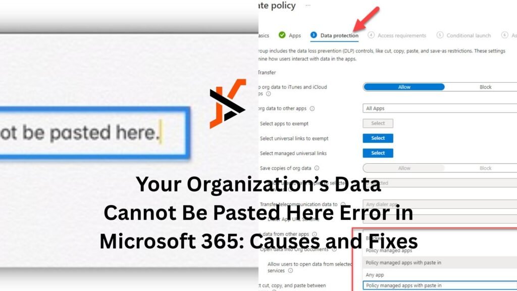 your organization's data cannot be pasted here